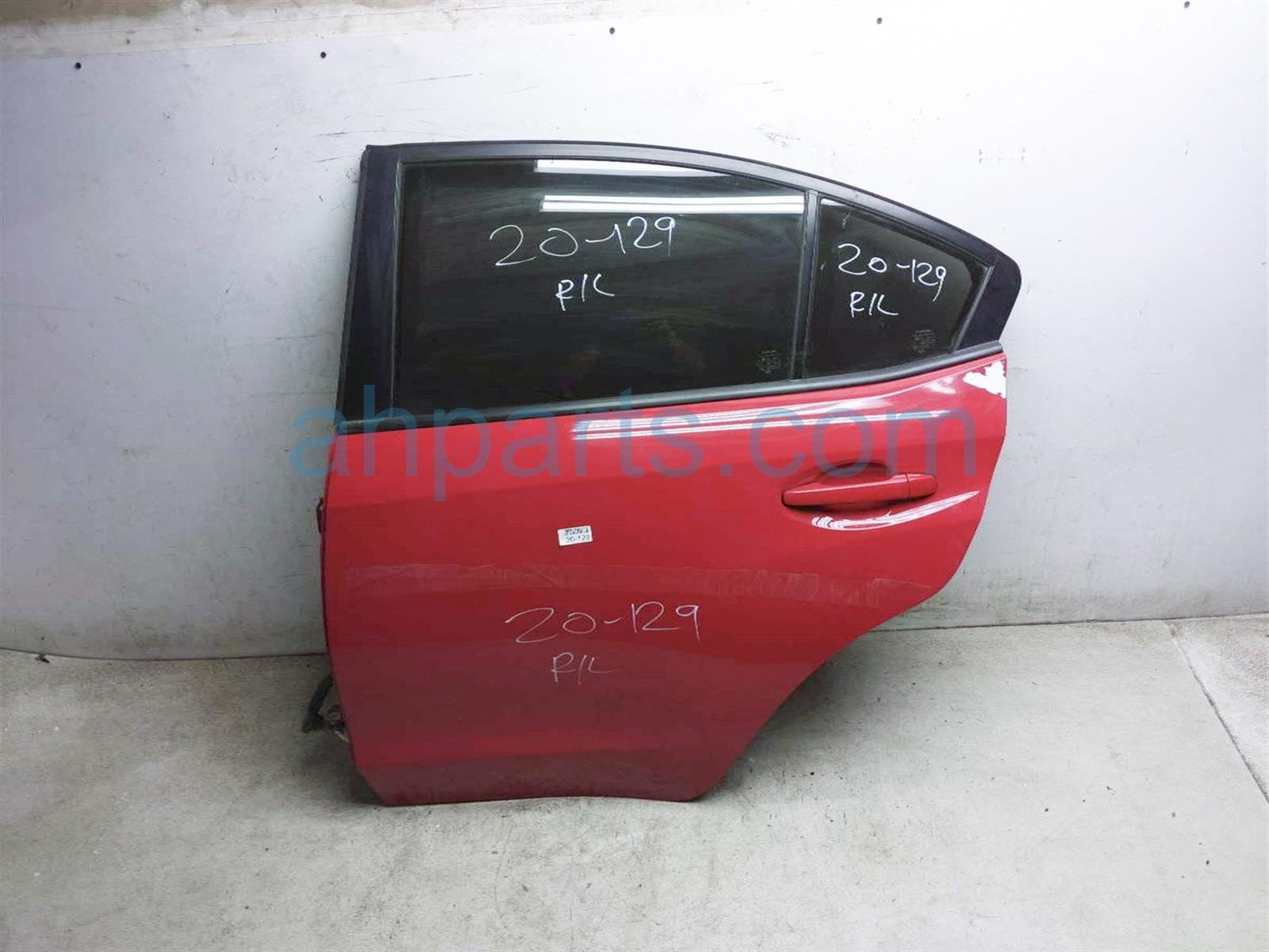 $399 Subaru RR/LH DOOR - RED - NO INSIDE TRIM -