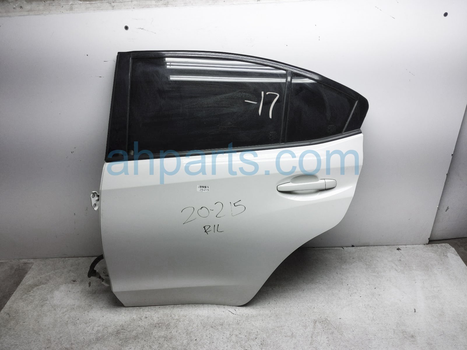 $399 Subaru RR/LH DOOR - WHITE - NO INSIDE TRIM
