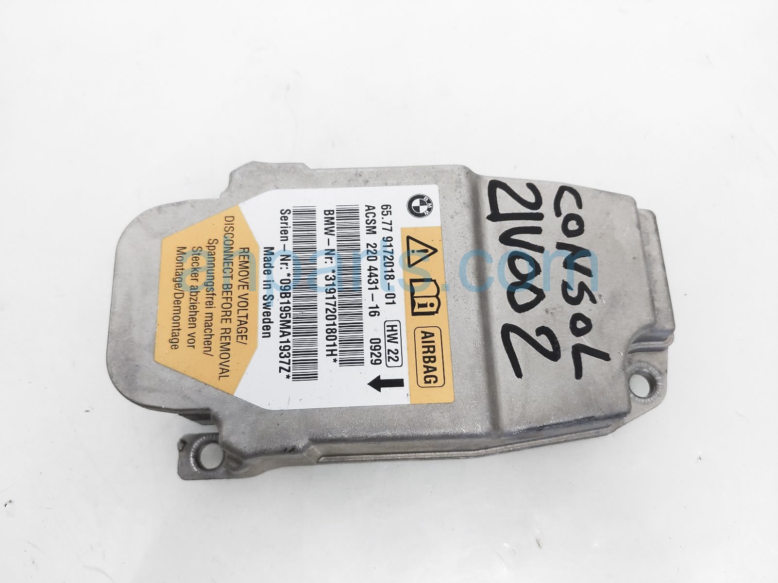 $25 BMW SRS AIRBAG MODULE - BAD - BLOWN A/B $25 BMW SRS AIRBAG MODULE - BAD - BLOWN A/B