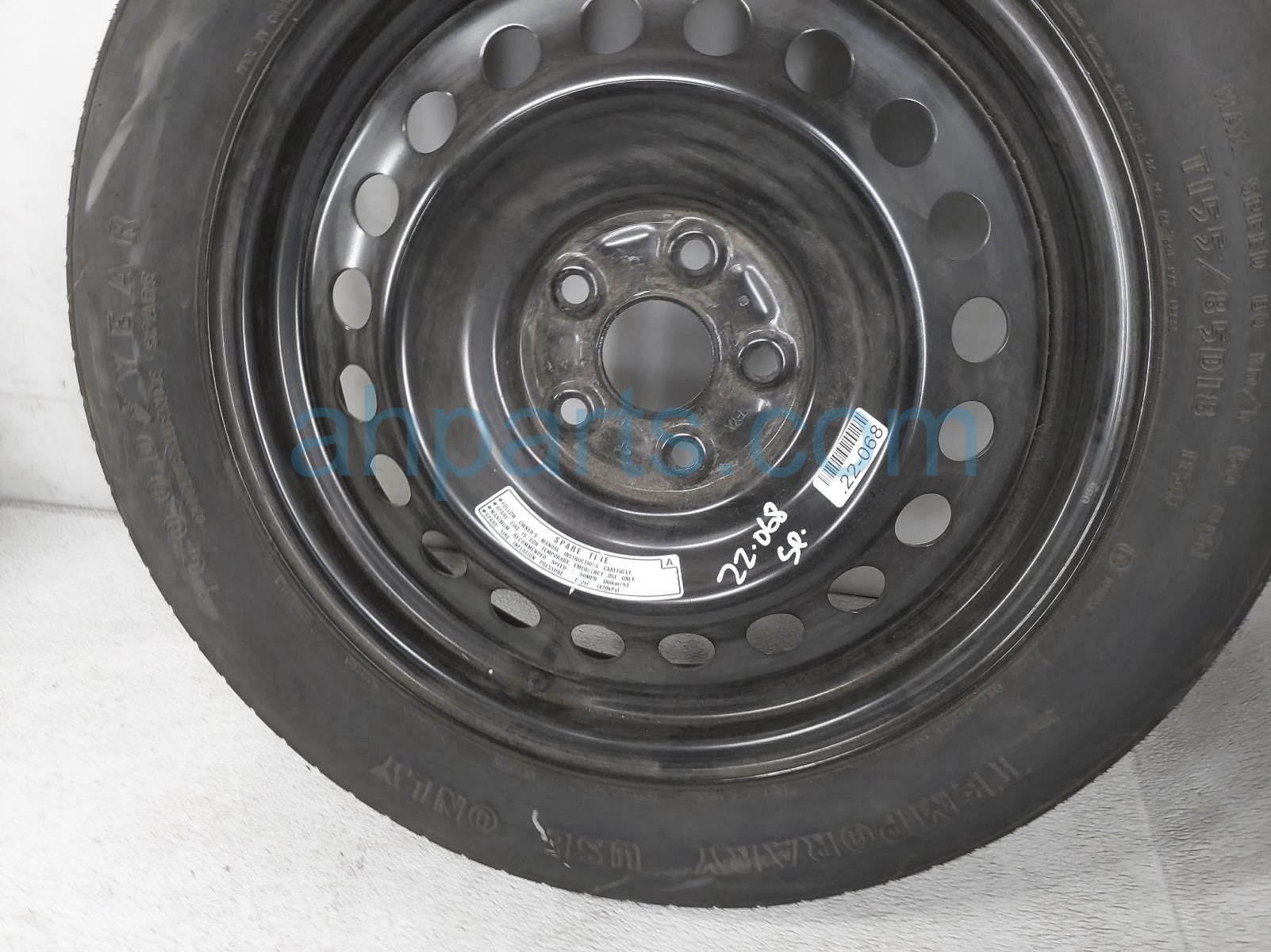 Sold 2022 Acura MDX Rim 18 Inch Spare Donut Wheel & Tire 42700TYAA51