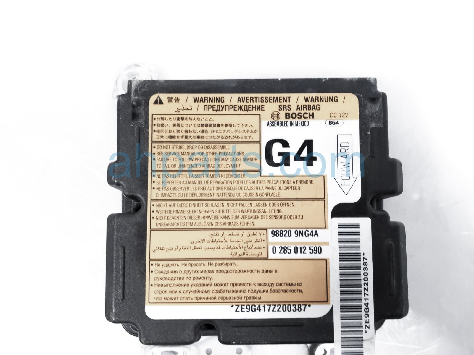 Sold 2018 Infiniti Qx60 Srs Airbag Module Bad Blown A/b 988209NG4A,