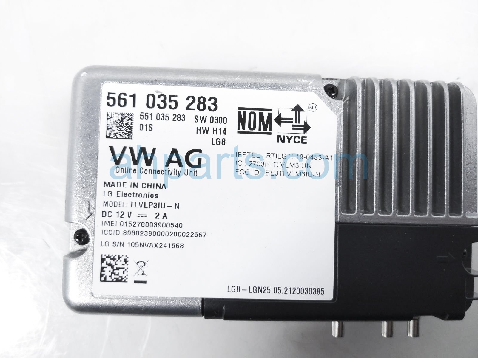 Sold 2022 Volkswagen Passat Bluetooth Control Module Unit 561035283,