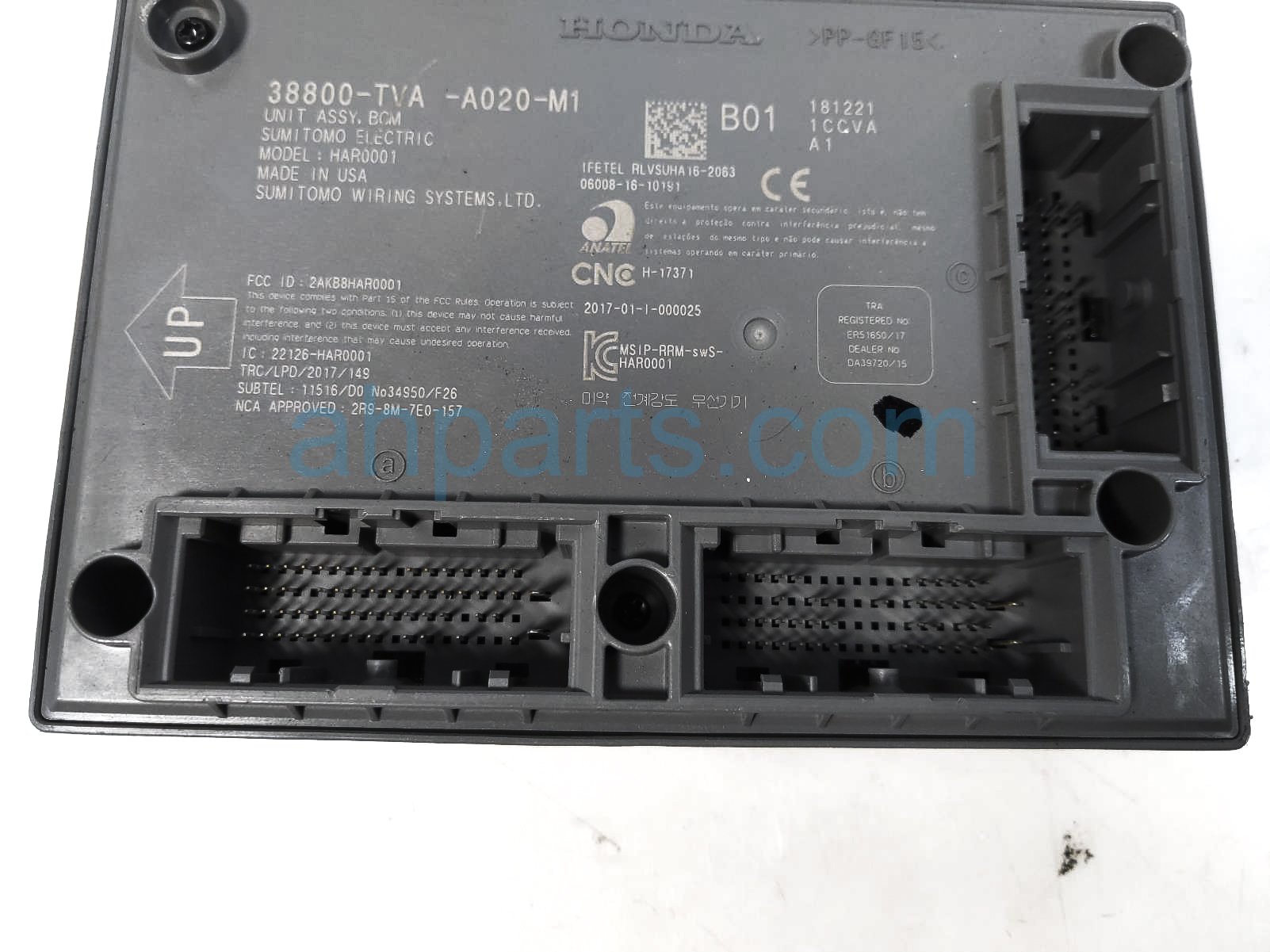 Sold 2019 Honda Accord Body Control Module Unit - Sport 38809-TVA-AA1,