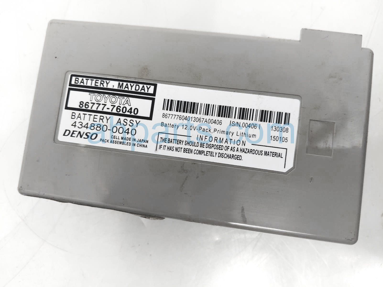 Sold 2013 Lexus Es 350 Mayday Battery Backup Unit 86777-76040,