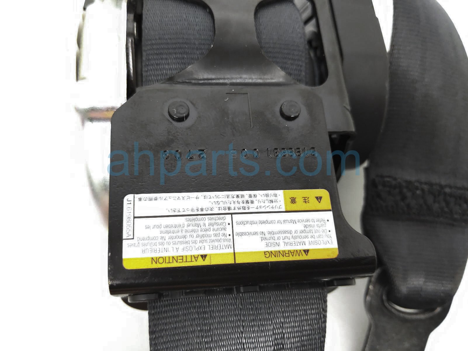 Sold 2023 Acura MDX Rear 2nd Row Driver Seat Belt - Black