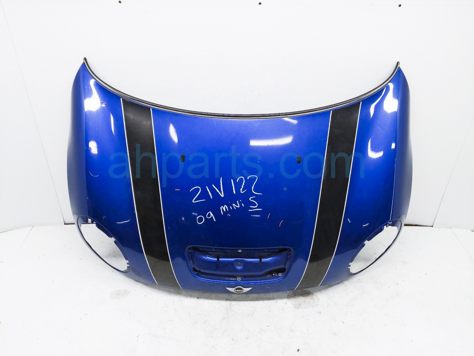 $300 BMW HOOD - BLUE W/ BLACK STRIPS