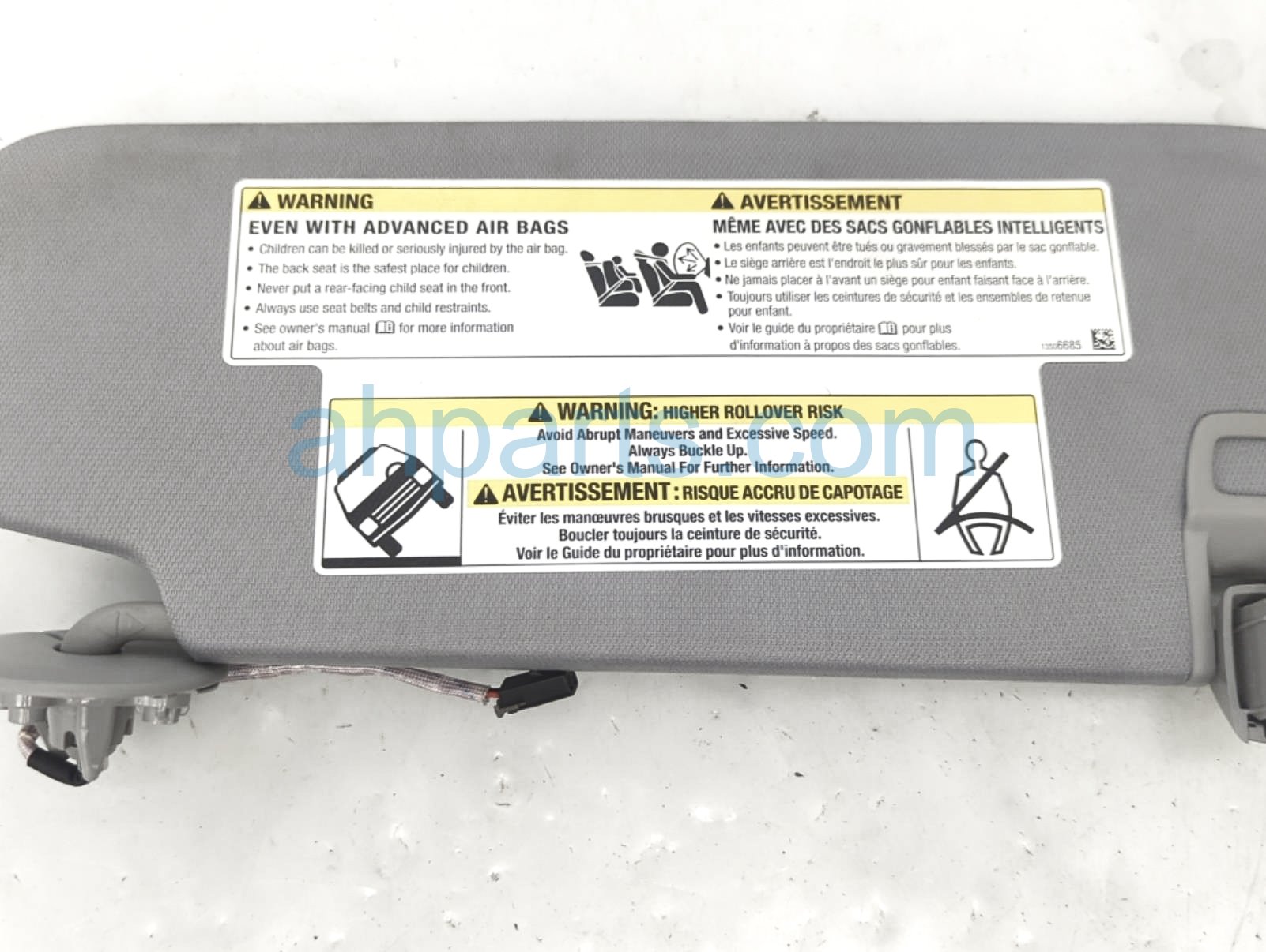 $55 GMC LH SUN VISOR - GREY $55 GMC LH SUN VISOR - GREY