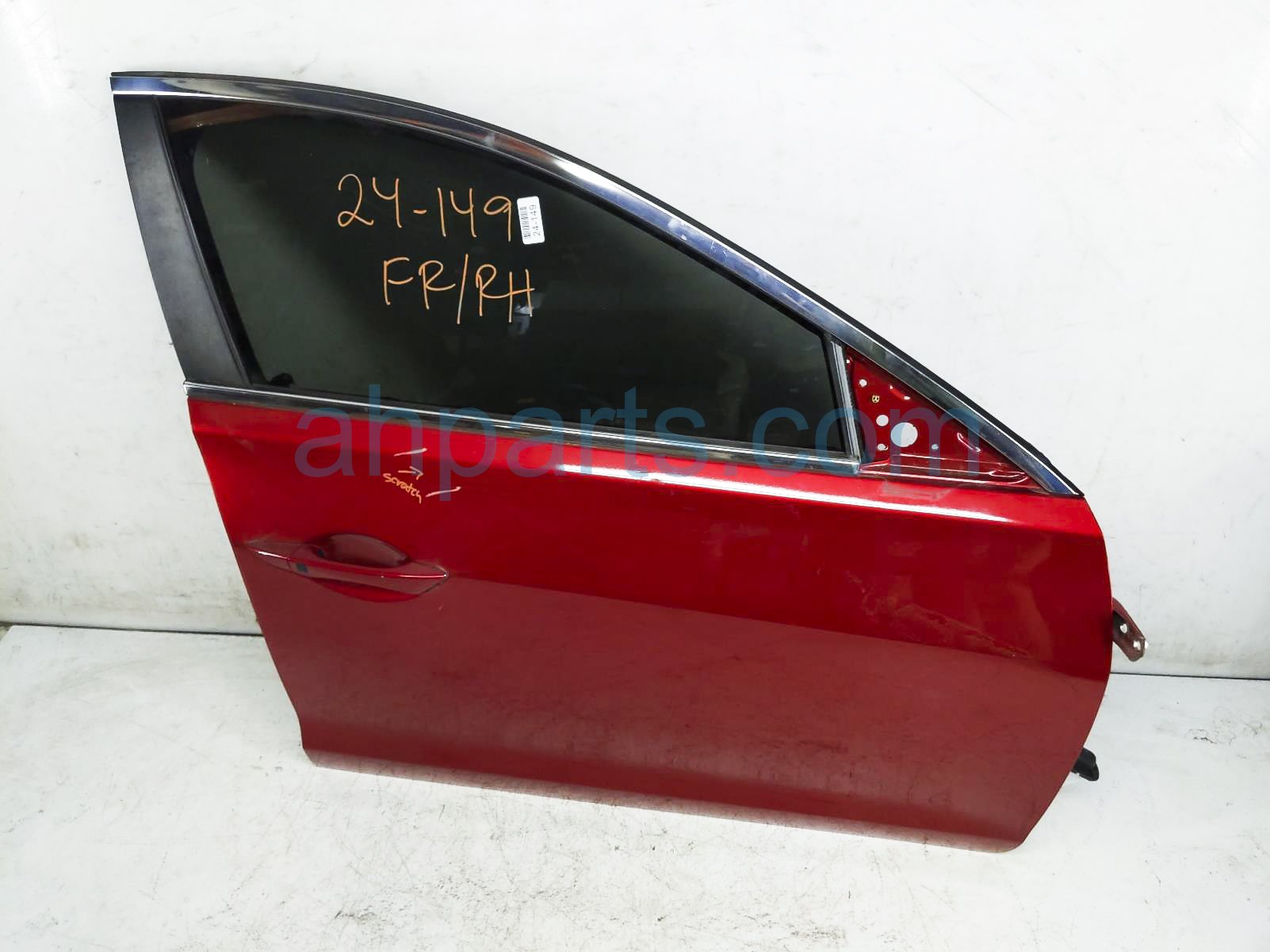 Sold 2019 Acura ILX Front Passenger Door - Red - No Mirror/trim