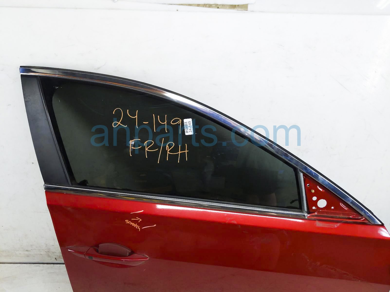 Sold 2019 Acura ILX Front Passenger Door - Red - No Mirror/trim