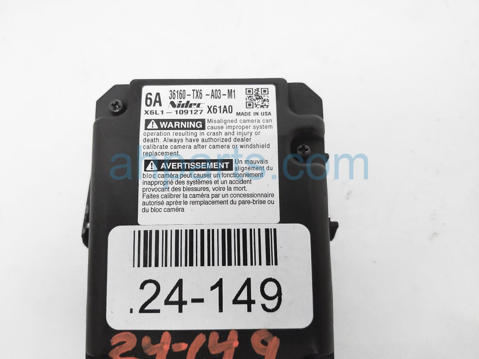 Sold 2019 Acura ILX Front Windshield Monocular Camera 36160-TX6-A03,