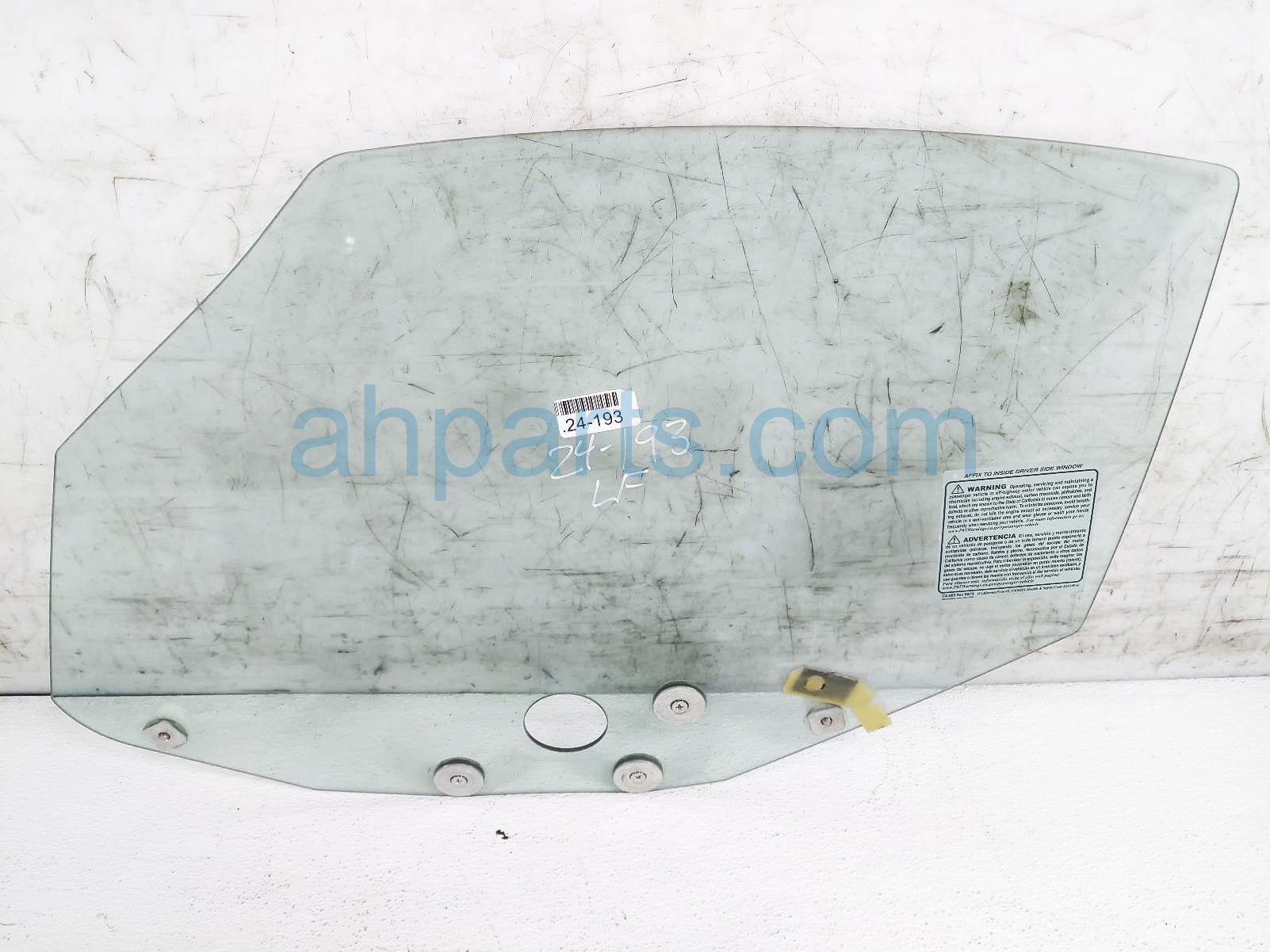 $175 Mazda FR/LH DOOR WINDOW GLASS $175 Mazda FR/LH DOOR WINDOW GLASS