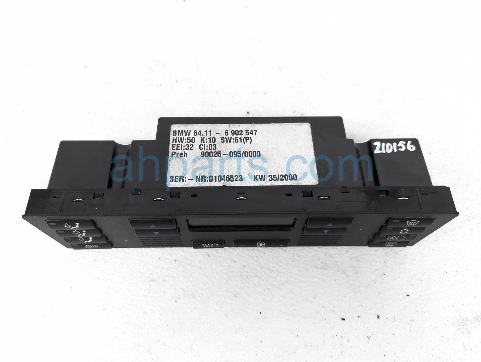 Sold 2001 BMW 530i Climate Ac Heater A/c Temperature Control Dash Mtd 64 11 6 902 547 Replacement Sold 2001 BMW 530i Climate Ac Heater A/c Temperature Control Dash Mtd 64 11 6 902 547 Replacement