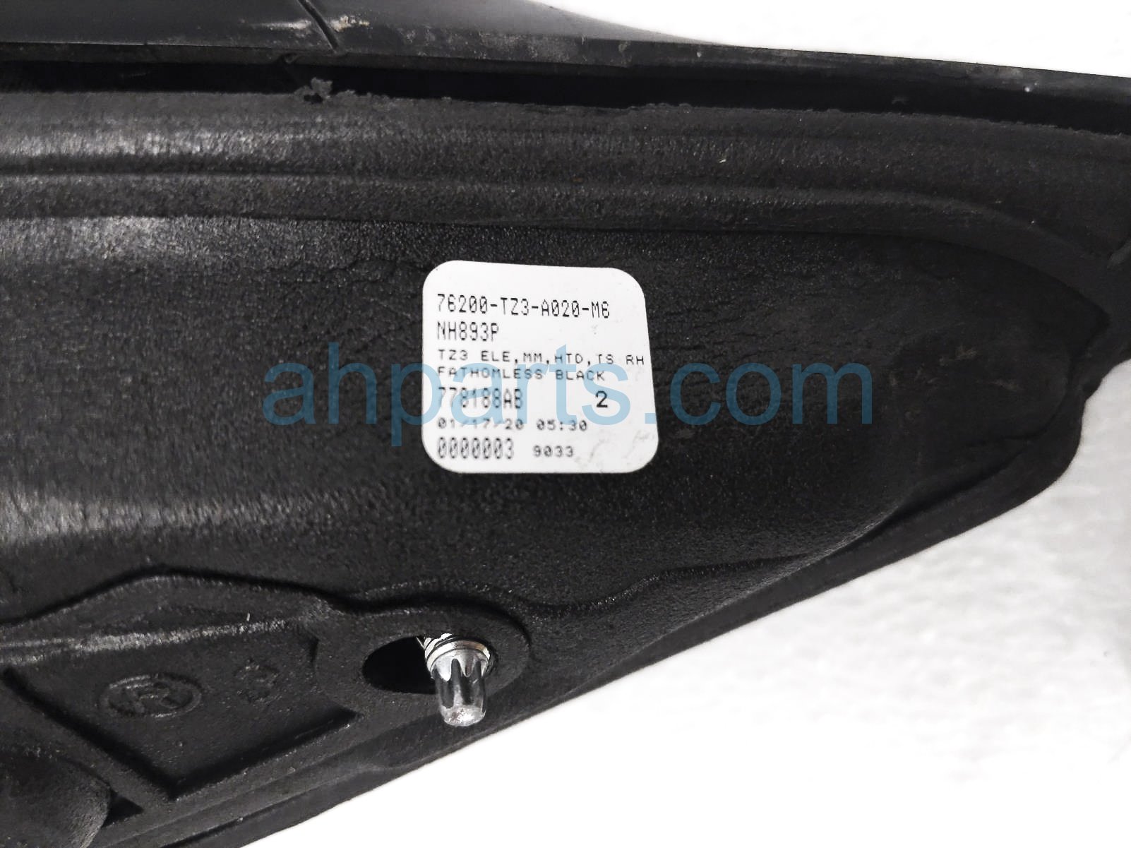 Sold 2020 Acura TLX Rear Passenger Side View Mirror - Black