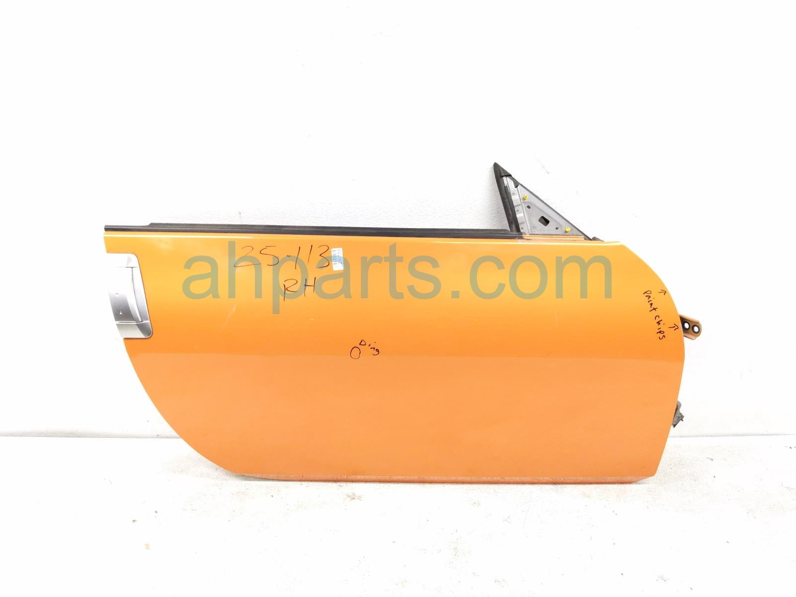 $295 Nissan RH DOOR - ORANGE - NO MIRROR/TRIM* $295 Nissan RH DOOR - ORANGE - NO MIRROR/TRIM*