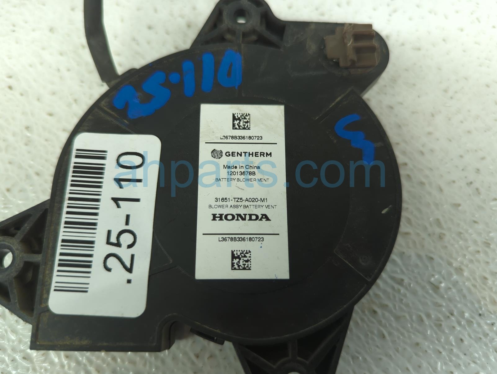 Sold 2019 Honda Pilot Tray Lower Battery Box W/ Blower Fan 31651