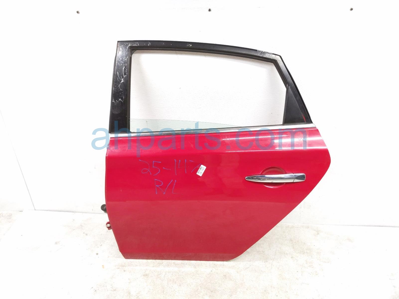 $125 Nissan RR/LH DOOR - RED - NO INSIDE TRIM* $125 Nissan RR/LH DOOR - RED - NO INSIDE TRIM*