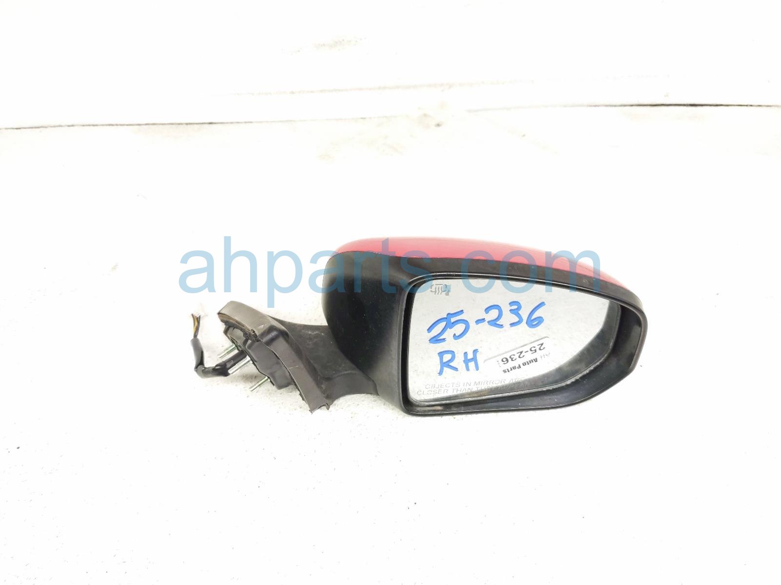 $99 Nissan RH SIDE VIEW MIRROR - RED $99 Nissan RH SIDE VIEW MIRROR - RED