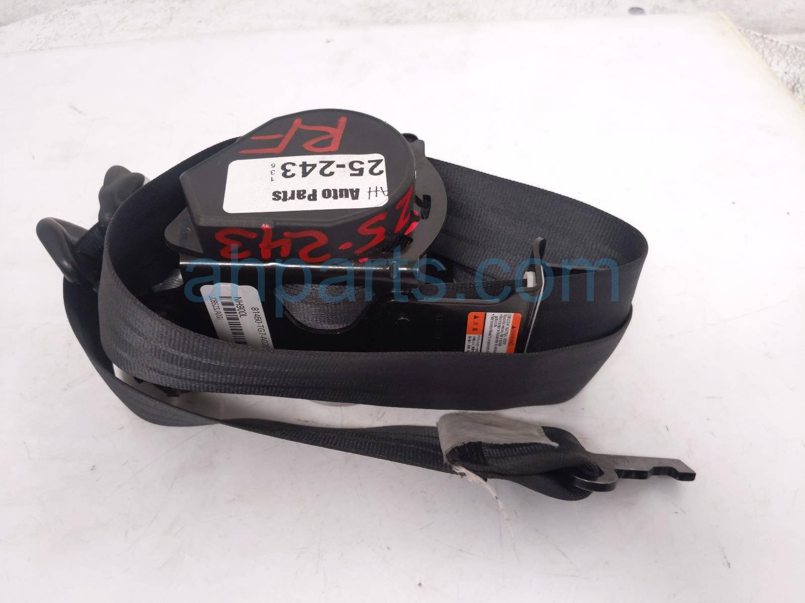 $125 Honda FR/RH SEAT BELT - BLACK $125 Honda FR/RH SEAT BELT - BLACK