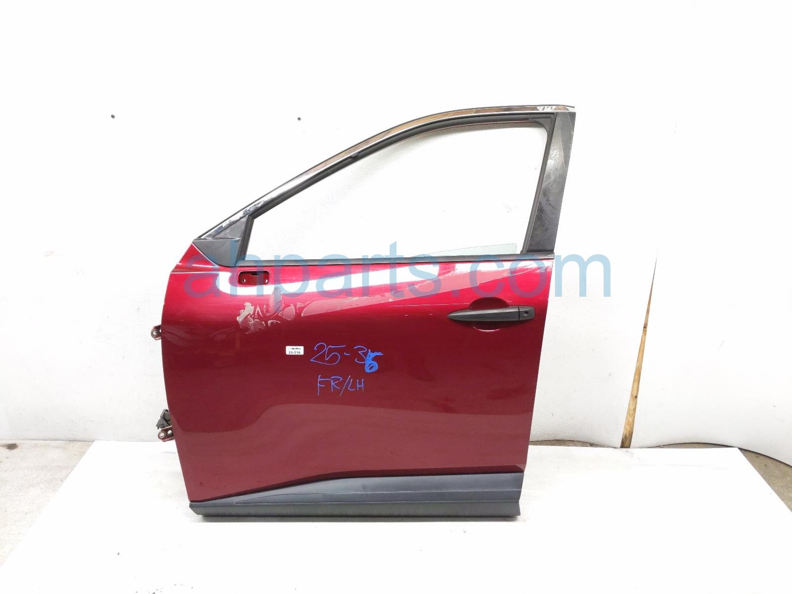 $750 Nissan FR/LH DOOR - RED - NO MIRROR/TRIM*