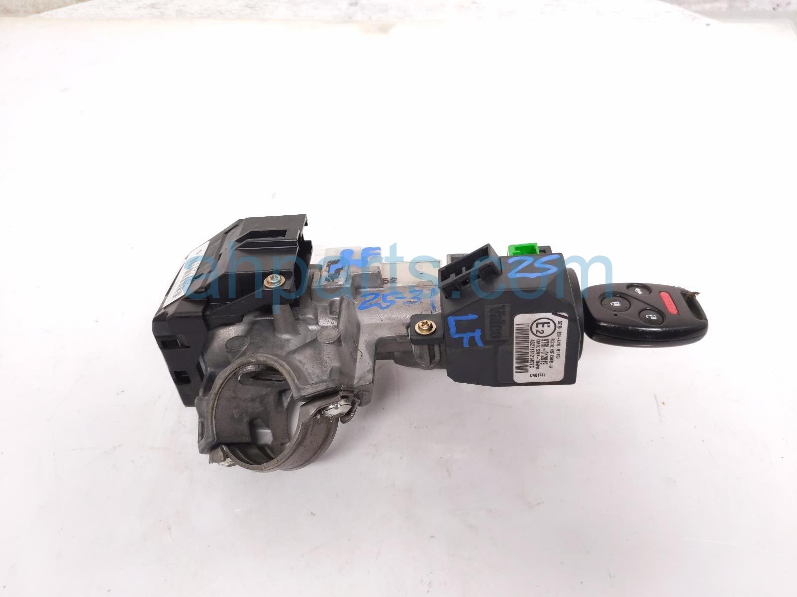 AT IGNITION SWITCH + KEY