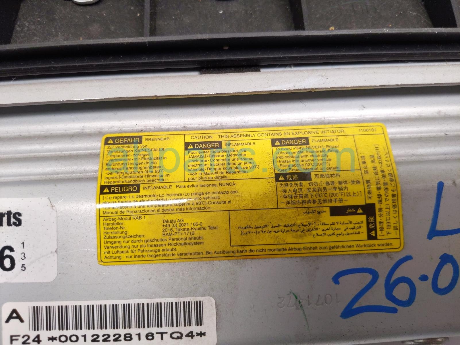 2016 Toyota 4 Runner Airbag Driver Knee Air Bag 73900 35030 C0 Replacement 2016 Toyota 4 Runner Airbag Driver Knee Air Bag 73900 35030 C0 Replacement thumbnail