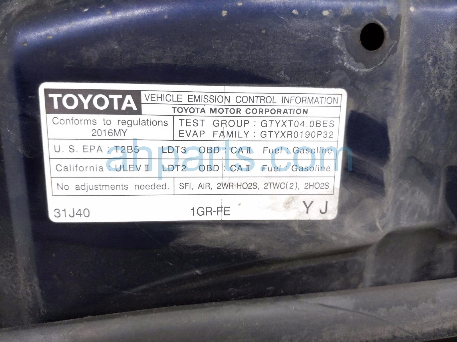 2016 Toyota 4 Runner Hood Blue 53301 35200 Replacement 2016 Toyota 4 Runner Hood Blue 53301 35200 Replacement thumbnail