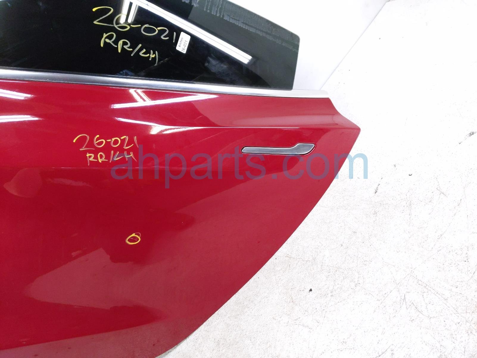 2019 Tesla Tesla 3 Rear Driver Door Red No Inside Trim 1077904 99 C Replacement 2019 Tesla Tesla 3 Rear Driver Door Red No Inside Trim 1077904 99 C Replacement thumbnail