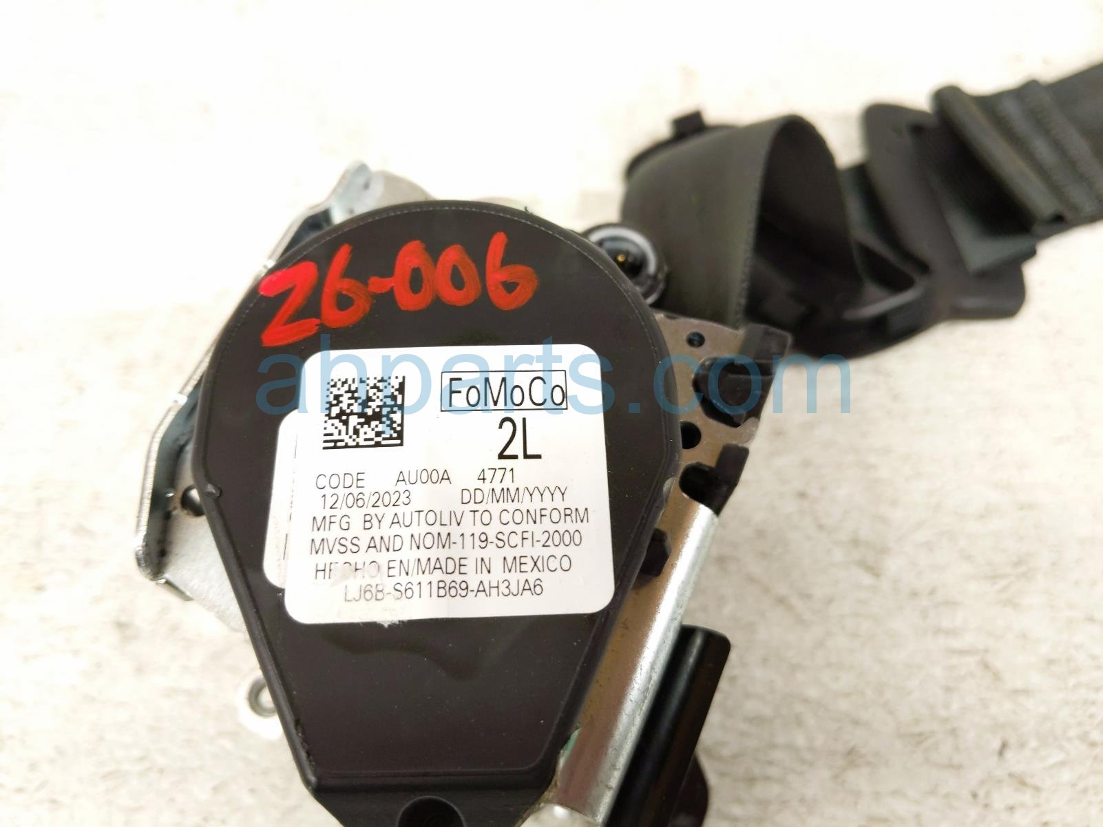 2023 Ford Escape Rear Driver Seat Belt Retractor Black LJ6B S611B69 AH Replacement 2023 Ford Escape Rear Driver Seat Belt Retractor Black LJ6B S611B69 AH Replacement thumbnail