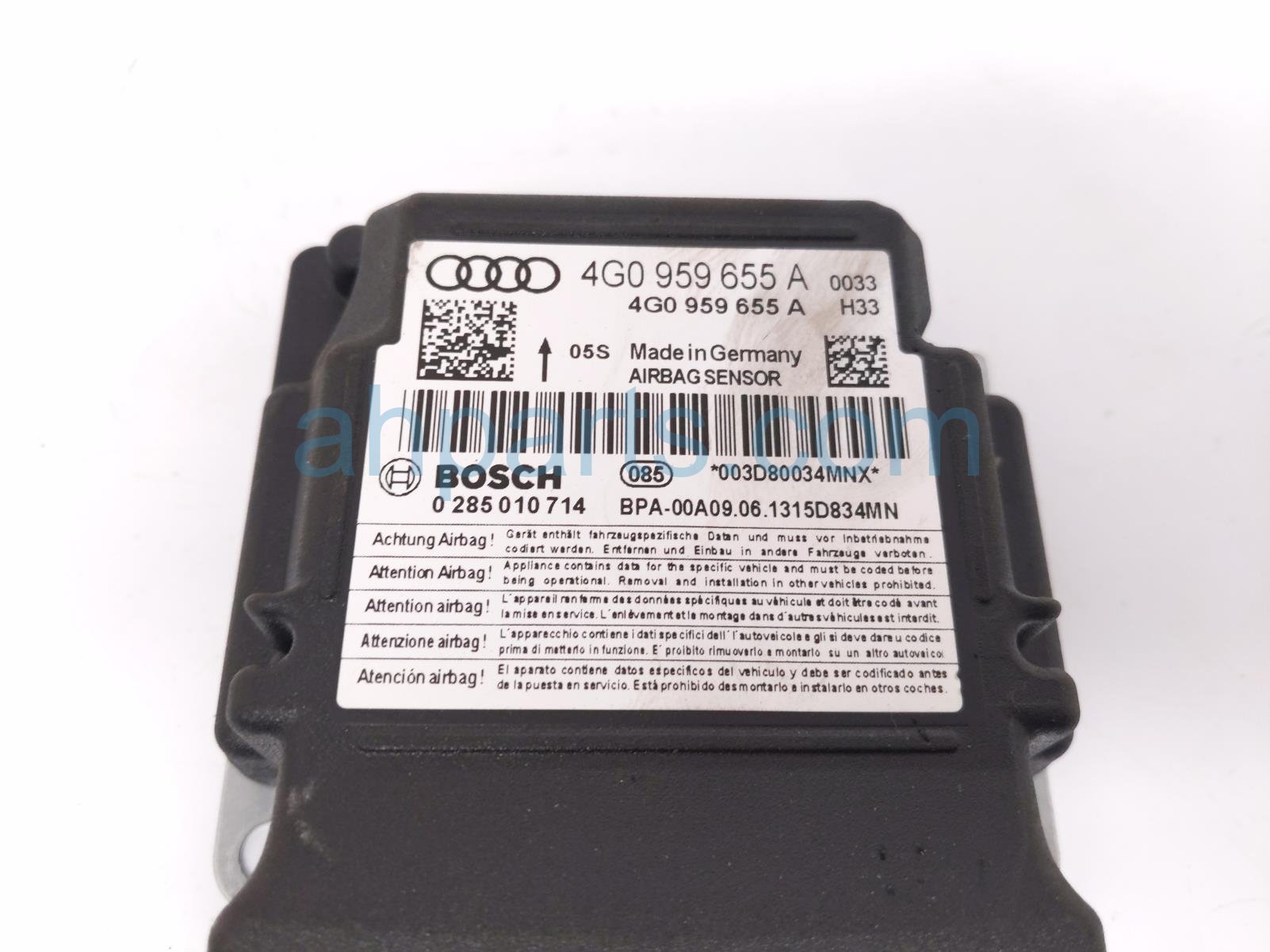 2014 Audi A6 Audi Srs Airbag Computer 0 Blown Ab 4G0 959 655 A Replacement 2014 Audi A6 Audi Srs Airbag Computer 0 Blown Ab 4G0 959 655 A Replacement thumbnail