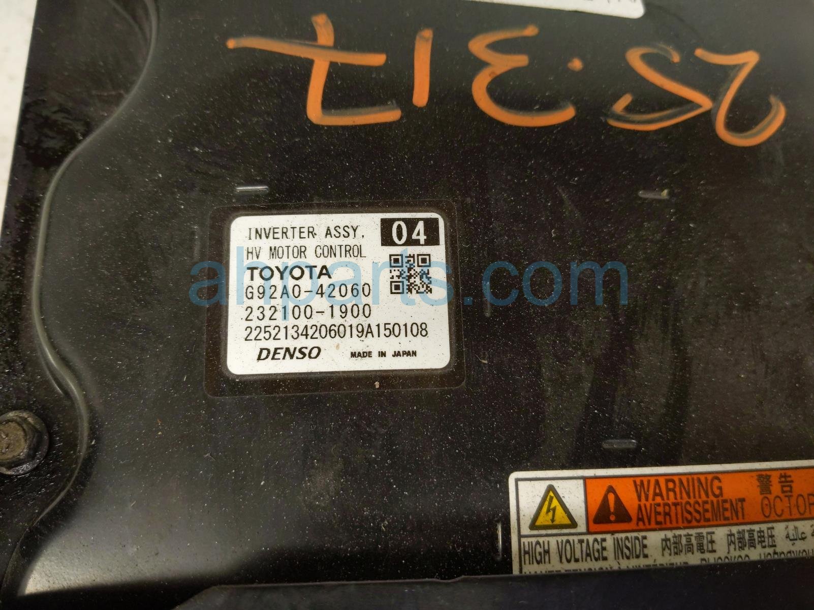 2019 Toyota Rav 4 Inverter Converter Assy 120k Miles G92A0 42070 Replacement 2019 Toyota Rav 4 Inverter Converter Assy 120k Miles G92A0 42070 Replacement thumbnail