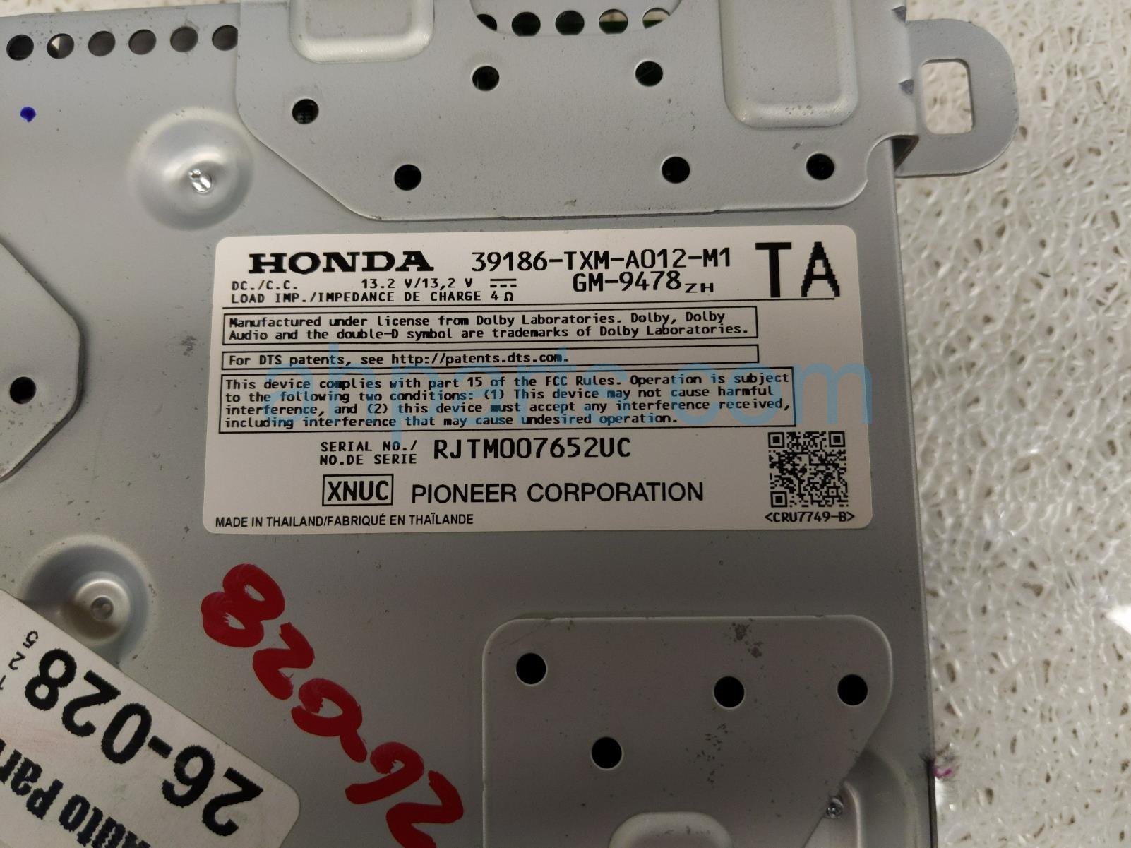 2019 Honda Insight Audio Amplifier Front Right 39186 TXM A01 Replacement 2019 Honda Insight Audio Amplifier Front Right 39186 TXM A01 Replacement thumbnail