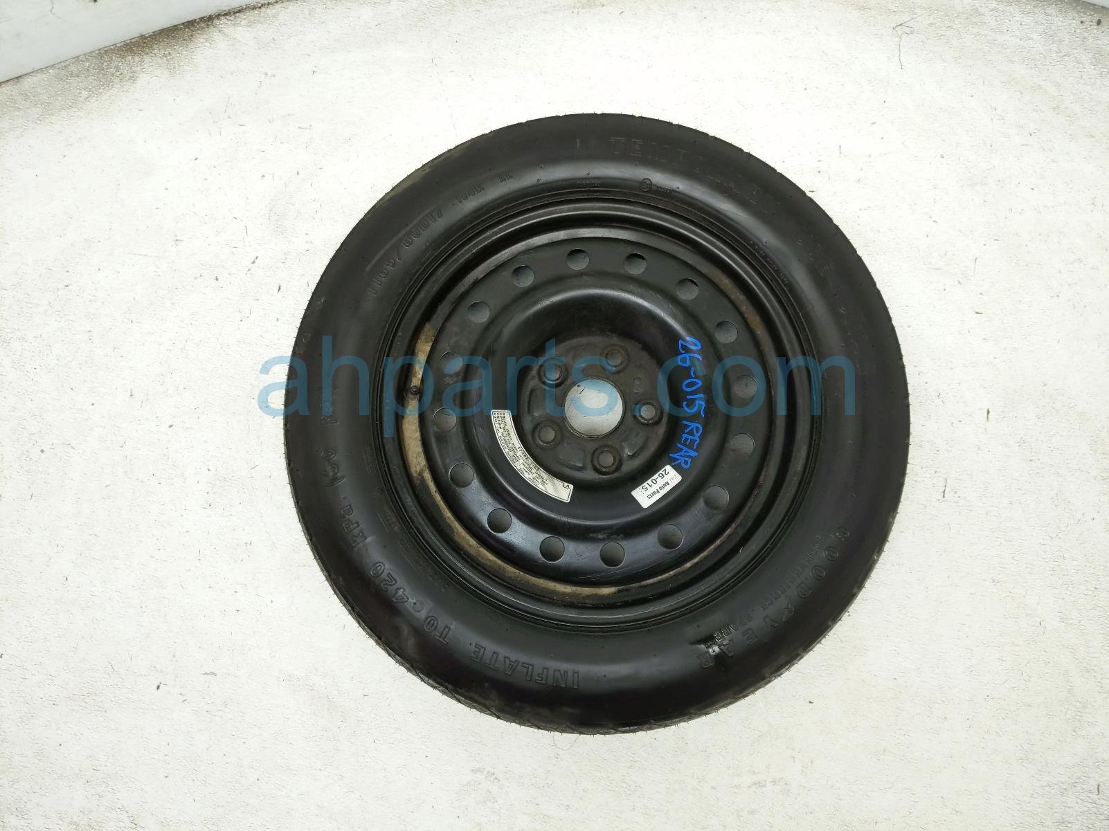 Honda T165/80D17 SPARE DONUT WHEEL + TIRE