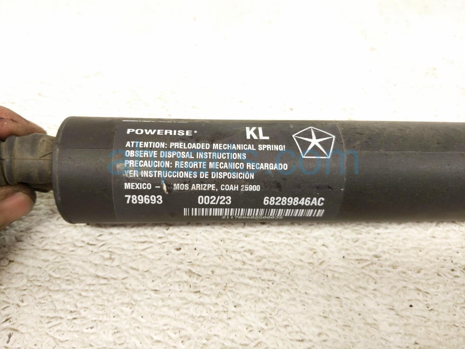 2023 Jeep Cherokee Rear Driver Power Liftgate Strut 68289846AC Replacement 2023 Jeep Cherokee Rear Driver Power Liftgate Strut 68289846AC Replacement thumbnail