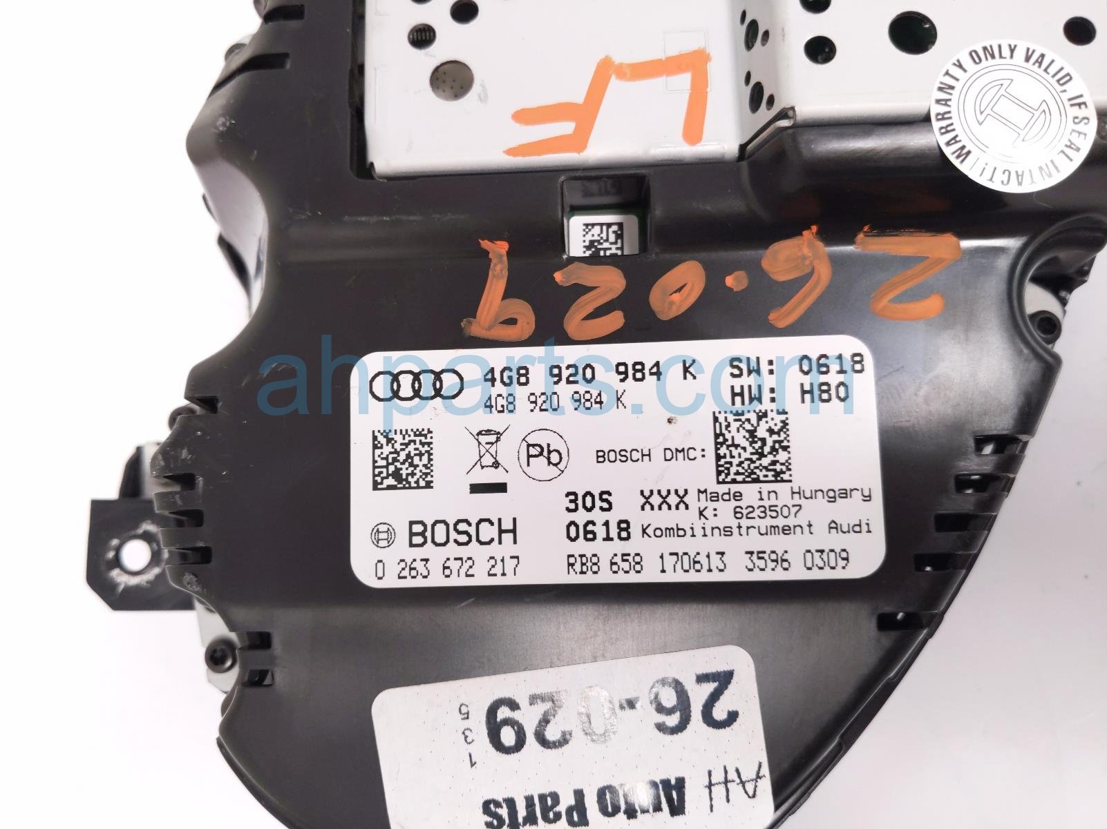 2014 Audi A6 Audi Speedometer / Gauge Speedo Instrument Cluster 185k Mi 4G8 920 984 K Replacement 2014 Audi A6 Audi Speedometer / Gauge Speedo Instrument Cluster 185k Mi 4G8 920 984 K Replacement thumbnail