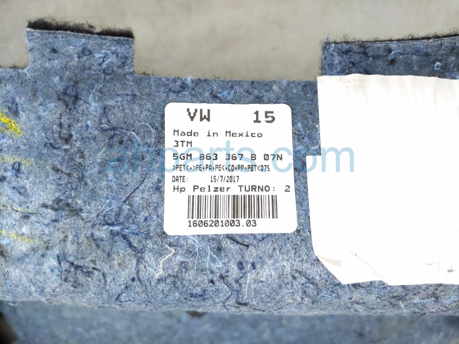 2018 Volkswagen Golf Gti Front / Ground Interior Floor Carpet Black Htbk 5N1 863 367 B 07N Replacement 2018 Volkswagen Golf Gti Front / Ground Interior Floor Carpet Black Htbk 5N1 863 367 B 07N Replacement thumbnail