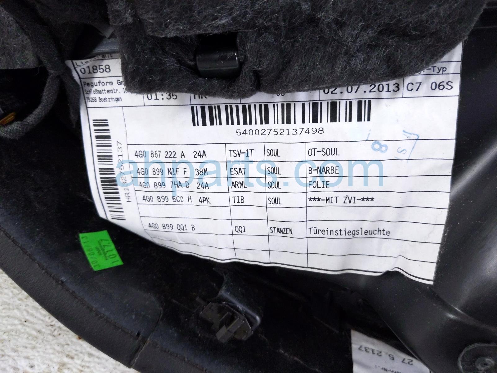 2014 Audi A6 Audi Trim / Liner Rear Passenger Interior Door Panel Black 4G0 867 304 AD WFA Replacement 2014 Audi A6 Audi Trim / Liner Rear Passenger Interior Door Panel Black 4G0 867 304 AD WFA Replacement thumbnail