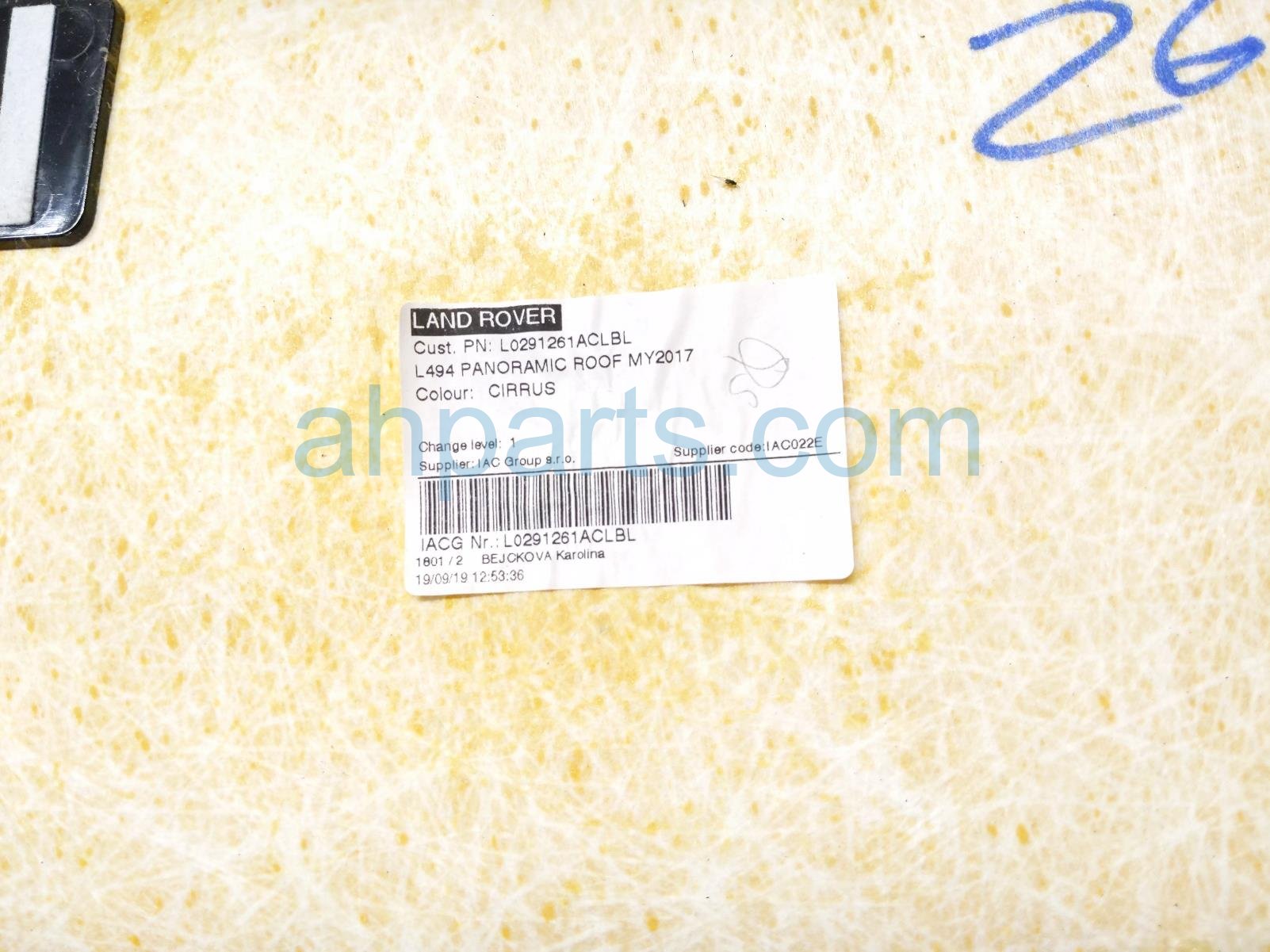 2020 Land Rover Range Rover Sport Roof Headliner W/pano Grey LR087625 Replacement 2020 Land Rover Range Rover Sport Roof Headliner W/pano Grey LR087625 Replacement thumbnail