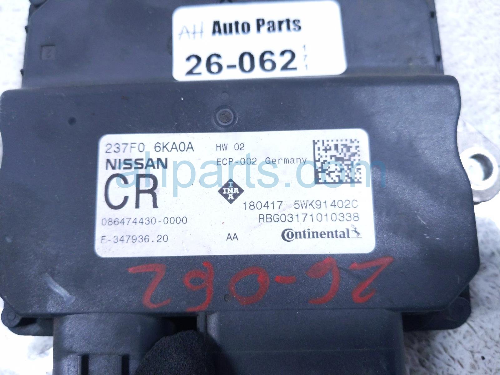 2017 Nissan Pathfinder Engine Ecu / Computer Vtc Controller Module 237F0 6KA0A Replacement 2017 Nissan Pathfinder Engine Ecu / Computer Vtc Controller Module 237F0 6KA0A Replacement thumbnail