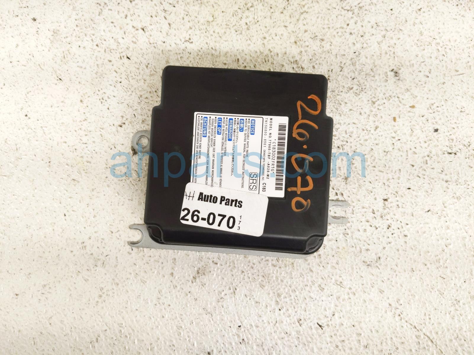 Honda SRS AIRBAG COMPUTER - 0 BLOWN AB