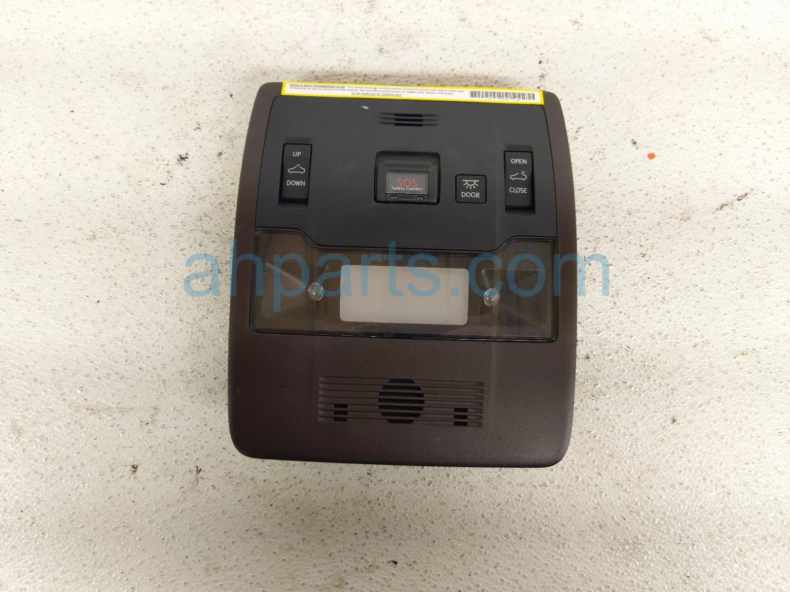 Lexus ROOF CONSOLE MAP LT W/SUN SOS - BLK