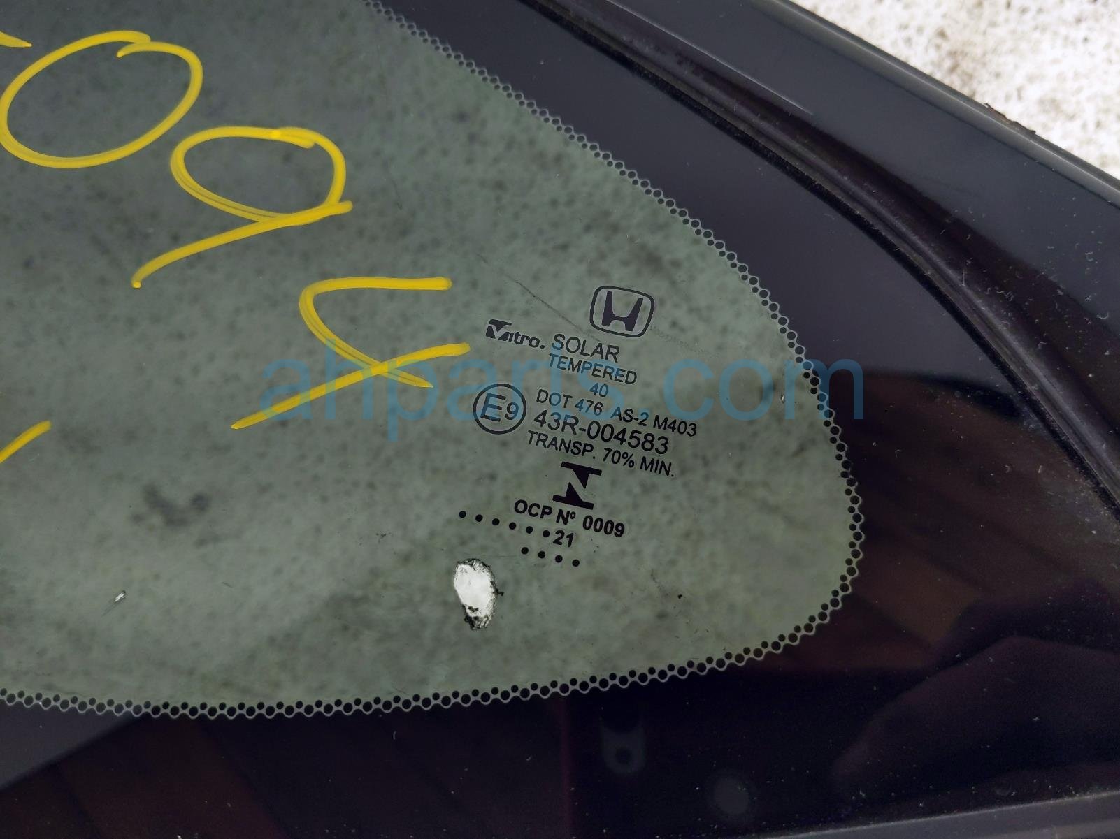 2021 Honda Accord Driver Quarter Window Glass 73550 TVA A01 Replacement 2021 Honda Accord Driver Quarter Window Glass 73550 TVA A01 Replacement thumbnail