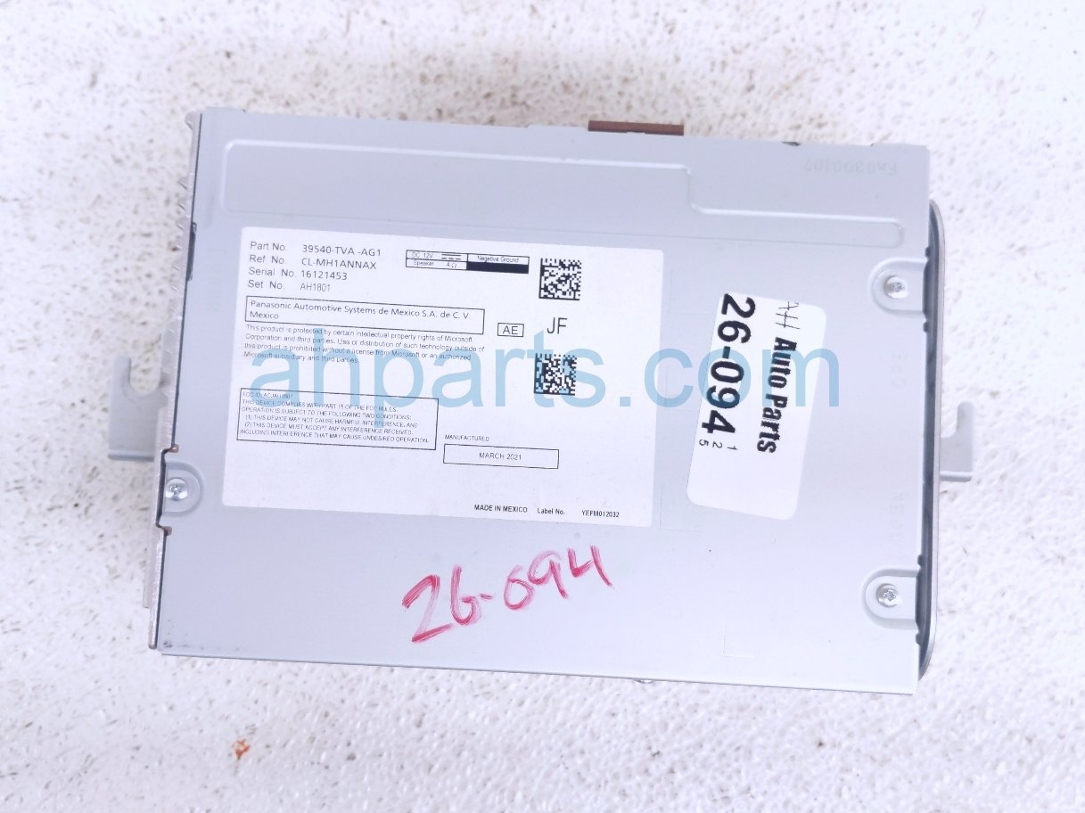 Honda RADIO RECEIVER UNIT