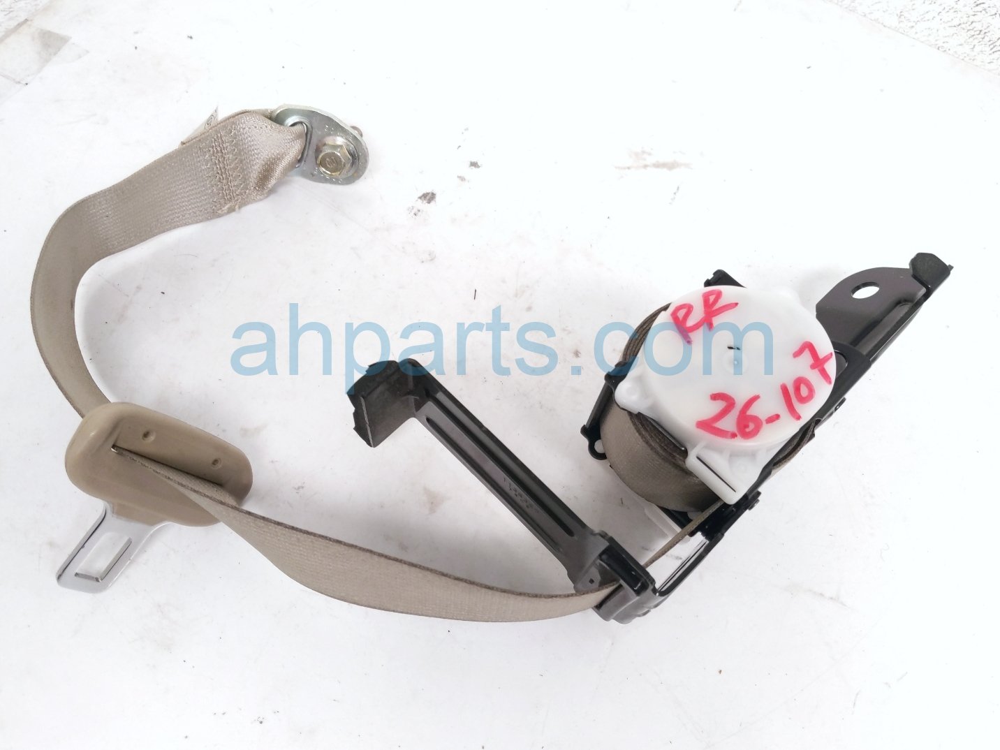 REAR Passenger SEAT BELT RETRACTOR - TAN