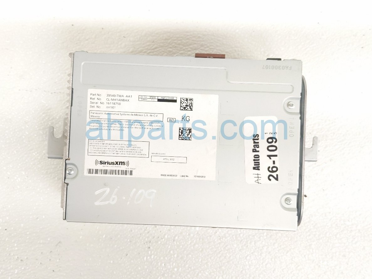 2022 Honda Accord Audio Radio Receiver Unit 39540 TWA AA1 Replacement 2022 Honda Accord Audio Radio Receiver Unit 39540 TWA AA1 Replacement thumbnail
