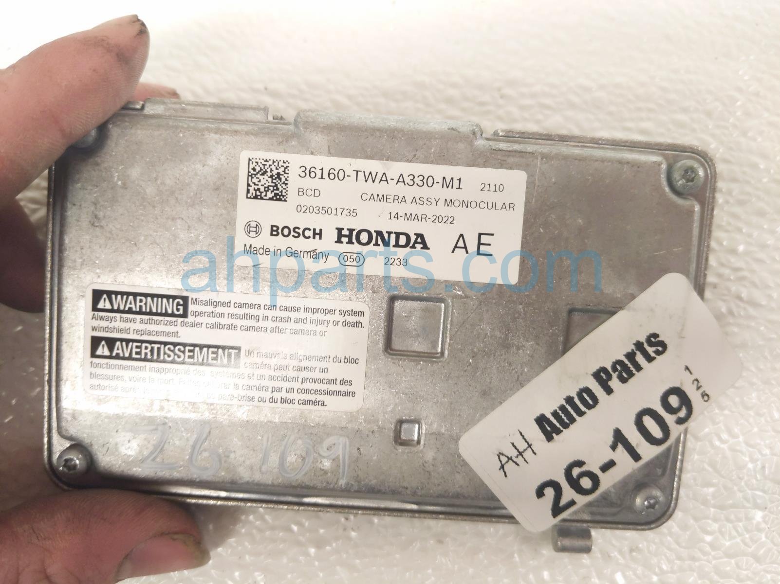 2022 Honda Accord Windshield Monocular Camera A33 36160 TWA A33 Replacement 2022 Honda Accord Windshield Monocular Camera A33 36160 TWA A33 Replacement thumbnail
