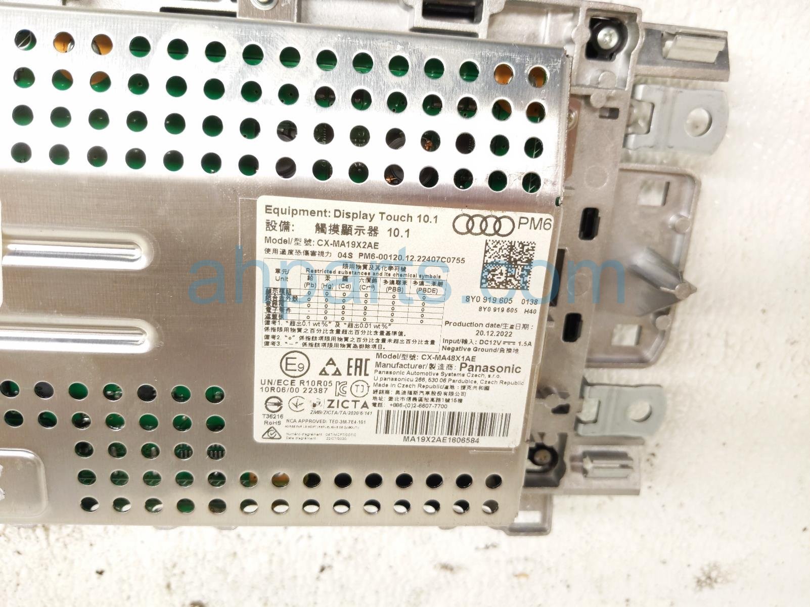 2023 Audi A3 Audi 10.1" Nav Display Screen 8Y0 919 620 A Replacement 2023 Audi A3 Audi 10.1" Nav Display Screen 8Y0 919 620 A Replacement thumbnail