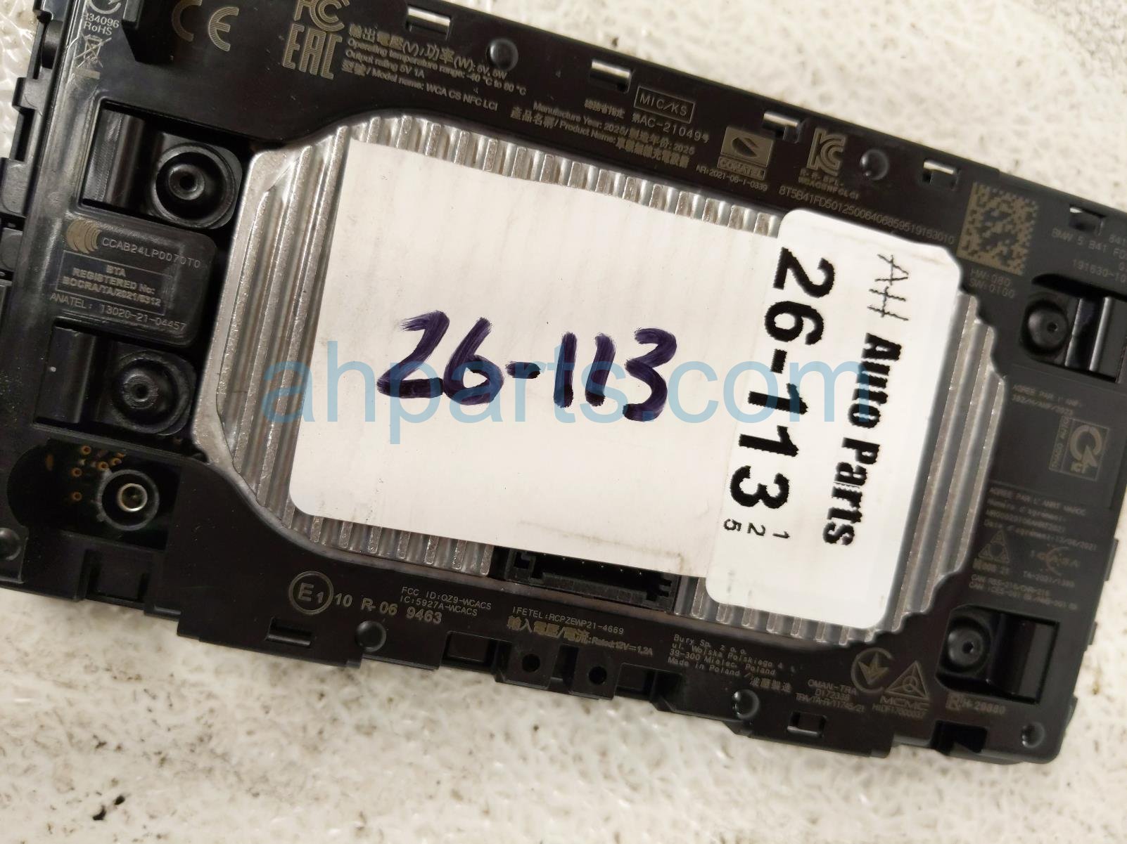 2025 BMW I4 Wireless Phone Charger Assy 84 10 5 A7F 847 Replacement 2025 BMW I4 Wireless Phone Charger Assy 84 10 5 A7F 847 Replacement thumbnail