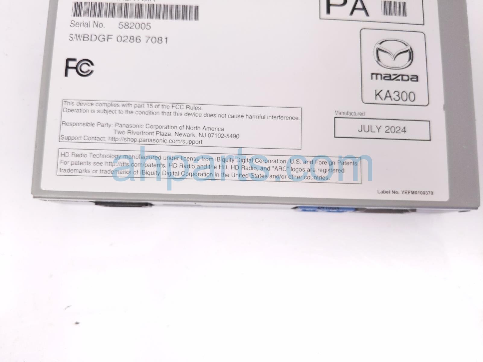 2025 Mazda Cx 90 Audio Amplifier Rear Right BDGF 66 DR0F Replacement 2025 Mazda Cx 90 Audio Amplifier Rear Right BDGF 66 DR0F Replacement thumbnail