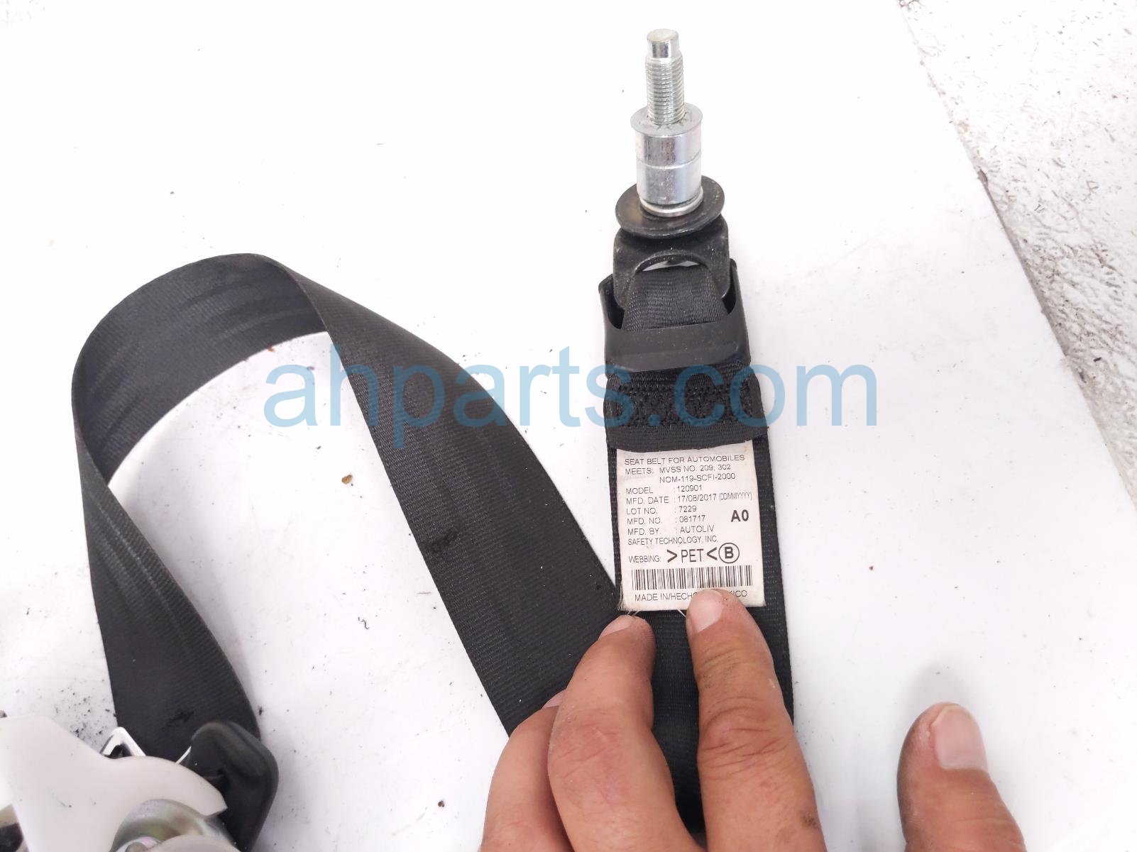 Honda FR/RH SEAT BELT - BLACK