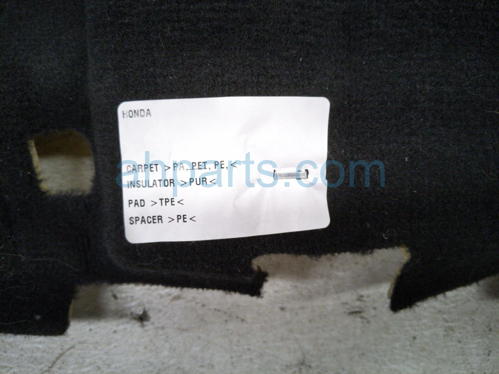 2022 Honda Odyssey Ground Front Floor Carpet Black 83301 THR A02ZB Replacement 2022 Honda Odyssey Ground Front Floor Carpet Black 83301 THR A02ZB Replacement thumbnail